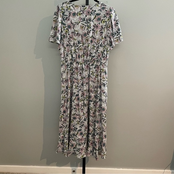 Torrid Midi Swiss Dot Flutter Sleeve Wrap Dress Size Large - Picture 3 of 6